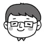 メガネのお父さん　父の日　イラスト　白黒　かわいい
