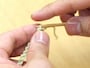 作り目の裏山を棒針で拾う