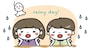 子ども　梅雨　イラスト　カラー　かわいい