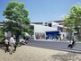 コモンスペースに配置された作品MASTERundefinedPEACE（佐藤好彦氏作）完成予想図。落書きスペースとしても使える