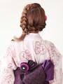 ロング浴衣・ダイナミックな編み込みアレンジのやり方