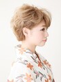 ボブ浴衣・巻くだけで超簡単なランダムカールアレンジ