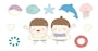 イラスト　夏　暑中見舞い　海　無料　かわいい
