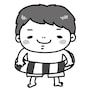 暑中見舞い　イラスト　無料　フリー　男の子　白黒　かわいい