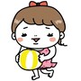暑中見舞い　イラスト　無料　フリー　女の子　カラー　かわいい