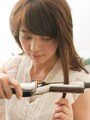 毛先を巻いておくと、まとまりやすい
