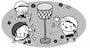 玉入れ　運動会　イラスト　白黒　かわいい