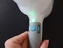 風量と温度が手元で調整でき、カラーで温度が分かる仕組みに