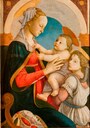 サンドロ・ボッティチェリ 《聖母子》 1465年頃 テンペラ、板 捨て子養育院美術館  Photo by George Tatge