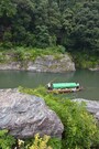 シートの屋根がかけられた長瀞ライン下り