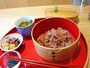 赤飯と味噌汁