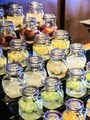 デザートコーナーにはフルーツコンポートがずらり