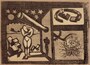 《瞑想氏》（『白と黒』41号）1933年 木版 個人蔵