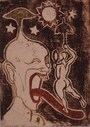 《妄想Ｆ》1925年頃 木版 飯田市美術博物館（日夏耿之介記念館）蔵
