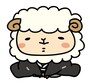 【カラー】袴を着た羊の男の子です。
