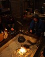 暖かい囲炉裏の火