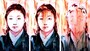 大崎のぶゆき 《Trace Trip, Portraits- woman of Sun Yatsen》映像部分　 時間経過とともに描かれたモチーフが溶けていく