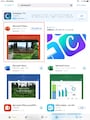 Apps Store画面で「PowerPoint」のキーワードで検索し、アプリ「Microsoft PowerPoint」をダウンロードする。すでにダウンロード済みの場合は、図のように「アップデート」などの情報が表示される場合もある