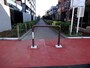 この辺りの道はまっすぐにのびている