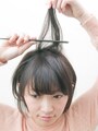 根元からしっかり逆毛をたてる