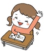 女の子　学校　イラスト　カラー　かわいい