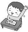 男の子　学校　イラスト　白黒　かわいい