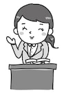 先生　学校　イラスト　白黒　かわいい
