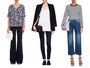 左から、DIANE VON FURSTENBERG／DEBBIE JEANS、J BRAND／Mid rise skinny jeans、SEE BY CHLOE／WIDE-LEG MID-RISE CROPPED JEANS