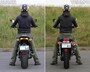 後ろから見た身長174cm男性の足着き比較