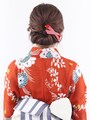 ミディアム浴衣・おくれ毛を生かした低めのまとめ髪