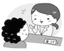 【モノクロ】診察受付のカットです。