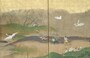 鷹狩図屏風 久隅守景筆　八曲一双のうち右隻（部分） 江戸時代　17世紀 日東紡績株式会社