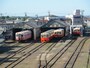 待機するトロッコ列車