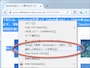 「選択した部分のソースを表示」をクリック