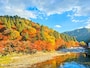 香嵐渓の紅葉の全景