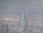 飛行機から望むあべのハルカス