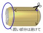 空き缶を切り開くときは手袋を！