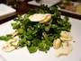 「パクチー、クレソン、マッシュルームのサラダ」　￥1,100