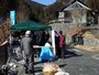ウッドルーフ奥秩父オートキャンプ場から河原に向かう坂道