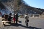 最上部の広場の眼下に広がるあしがくぼの氷柱