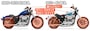 左が2010年までのXL883L、右が現在のXL883L。ハンドルの形状、タンクの大きさ、ホイールサイズと、同じ名前のモデルながらかなりキャラクターが異なるので、中古車を探す際はこの点をチェックしてほしい