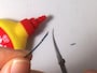 ボンドは先端1cmほどにつけて