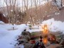 平湯温泉深山桜庵の雪見露天風呂