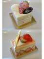 「パティスリー アンフィーユ2016」のショートケーキ（税別400円）とフレジェ（税別420円）