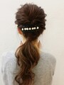 ねじりローポニーテールの完成