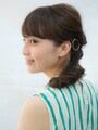 「フレームピン」を使った大人のミディアムアレンジ