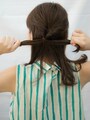 結び目のところにねじれができる