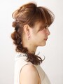 ローポニー×三つ編みアレンジ