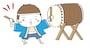  太鼓　夏祭り　イラスト　カラー　かわいい