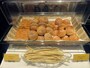 パン、うどん、カレーのブッフェ台